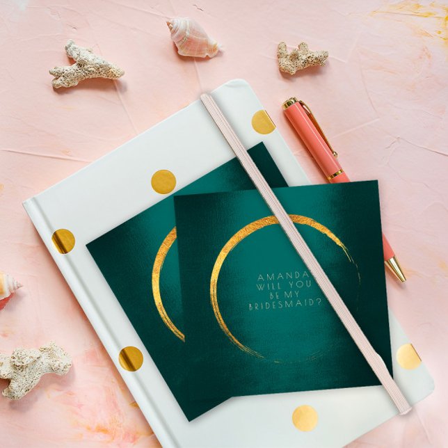 Convite Will You Be My Bridesmaid Golden Circle Jungle (Criador carregado)