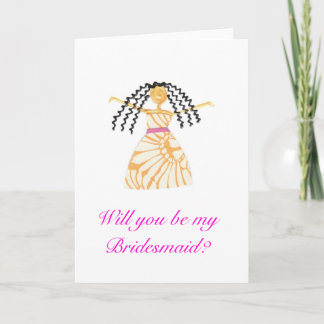 Convite Will you be my Bridesmaid? Greeting Card