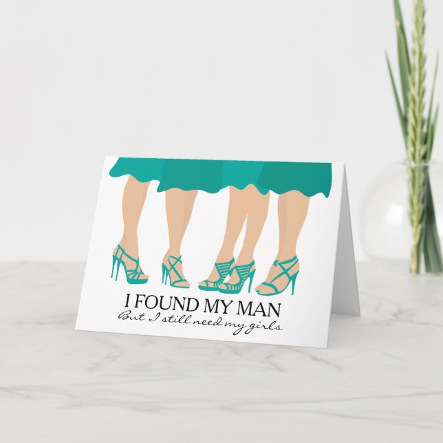 Convite Will You Be My Bridesmaid I Need My Girls (Frente)