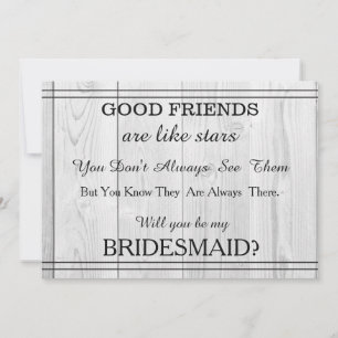 Convite Will you be my bridesmaid? invitation