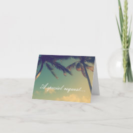 Convite Will you be my bridesmaid palm photo request cards