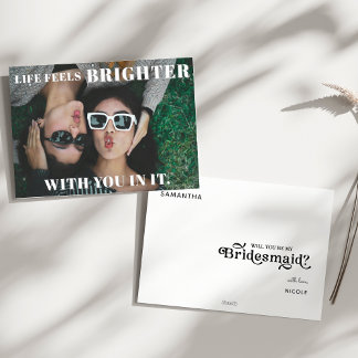 Convite Will you be my bridesmaid Proposal photo