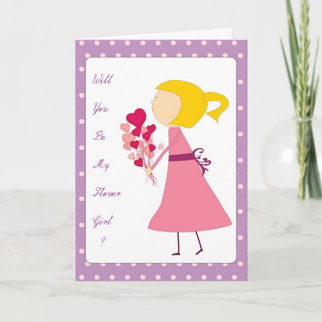 Convite will you be my flower girl (Frente)