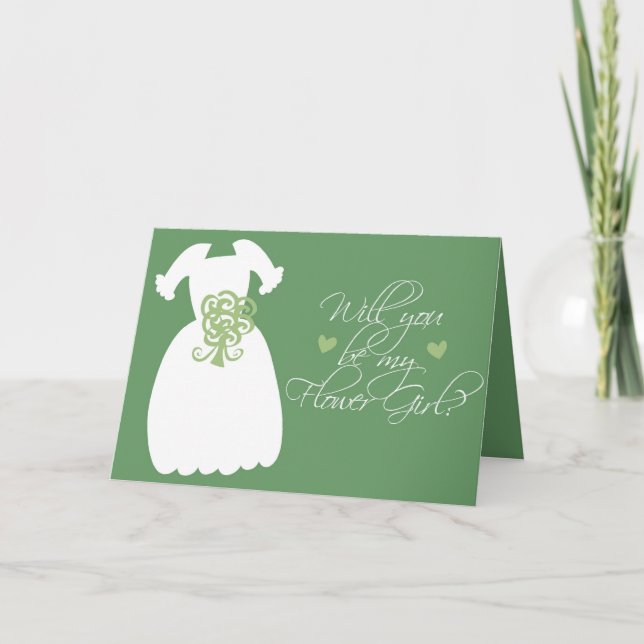 Convite "Will you be my Flower Girl?" (Frente)