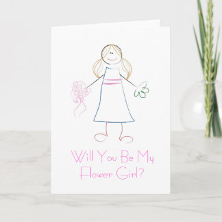 Convite Will you be my Flower Girl Card