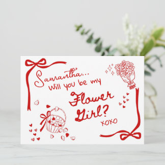 Convite Will you be my Flower Girl Card Invitation