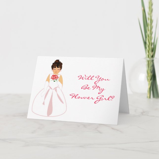 Convite "Will You Be My Flower Girl I"- Customizable (Frente)