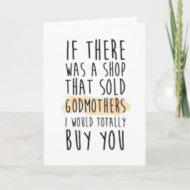 Convite will you be my godmother card