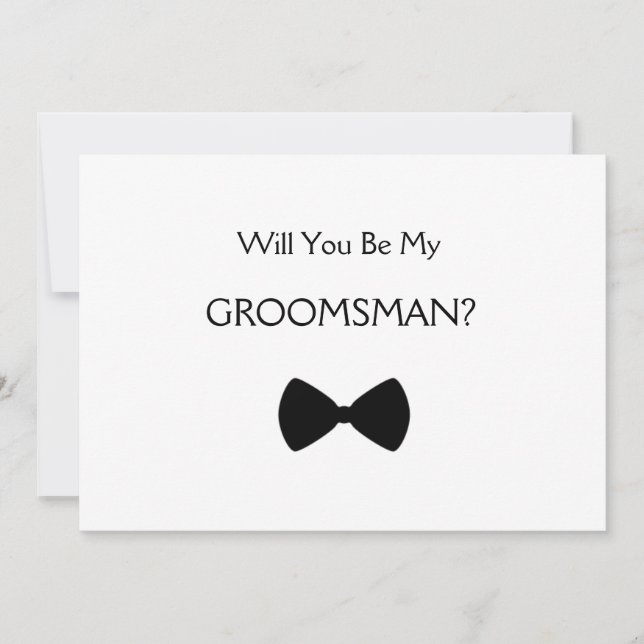 Convite Will you be my groomsman? (Frente)