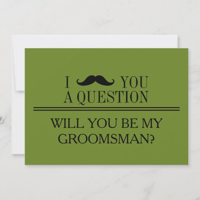Convite Will you be my Groomsman? (Frente)
