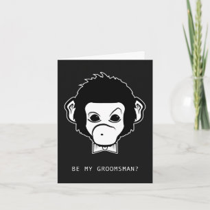 Convite will you be my groomsman? mister monkey