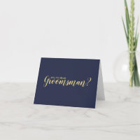 Will You Be My Groomsman? Modern Proposal Card