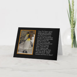 Convite Will You Be My Groomsman? Penguin Humor Card