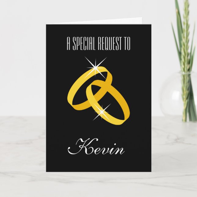 Convite Will you be my groomsman request card (Frente)