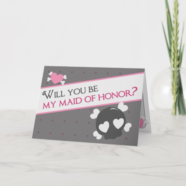 Convite Will you be my maid of honor? (Frente)