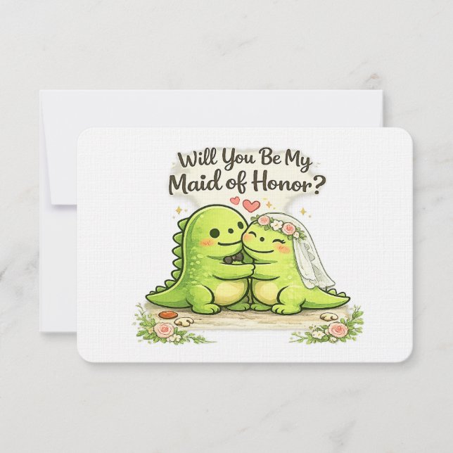 Convite Will you be my maid of honor bridal party proposal (Frente)