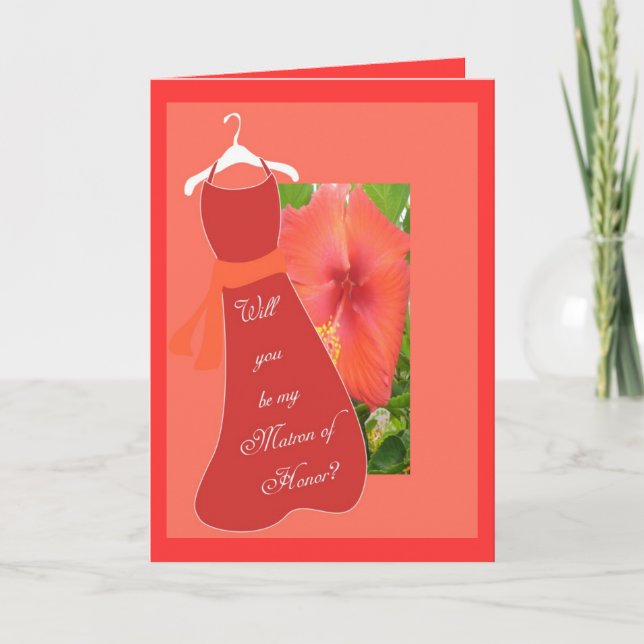 Convite Will you be my Matron of Honor? (Frente)