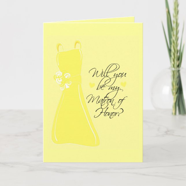 Convite "Will you be my Matron of Honor?" (Frente)