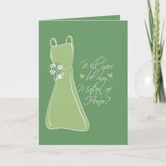 Convite "Will you be my Matron of Honor?" (Frente)