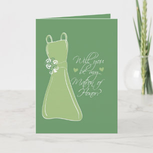 Convite "Will you be my Matron of Honor?"