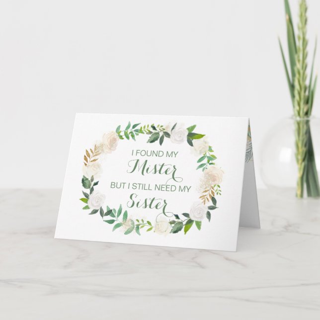 Convite Will you be my Matron of Honor white floral (Frente)