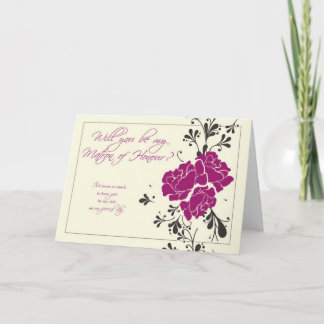 Convite will you be my Matron of Honour? Card