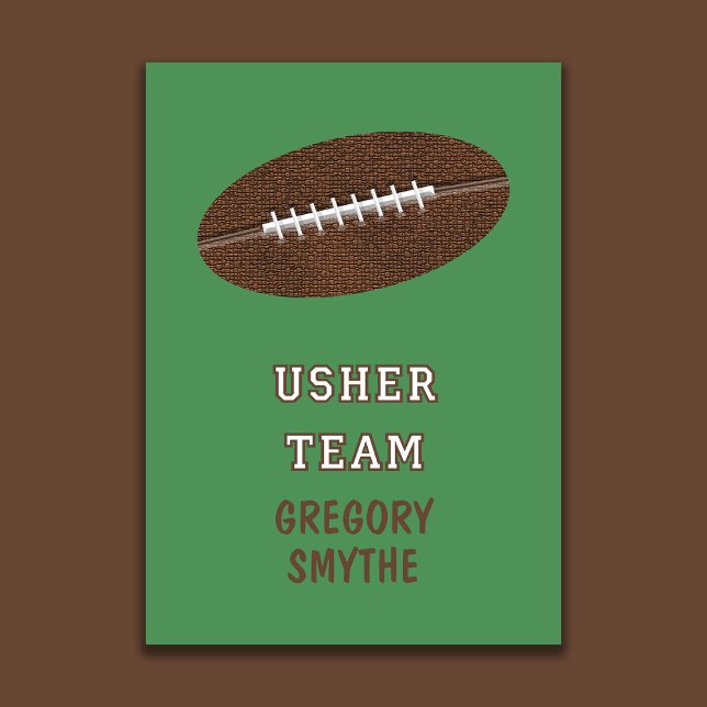 Convite Will You Be My Usher Football Theme Card (Criador carregado)
