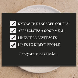 Convite Will You Be My Usher Funny Digital Invitation Card