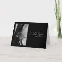 "Will You Walk With Me?" Wedding Request Card