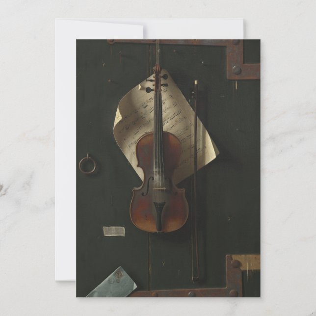 Convite William Harnett O Antigo Violino (Frente)