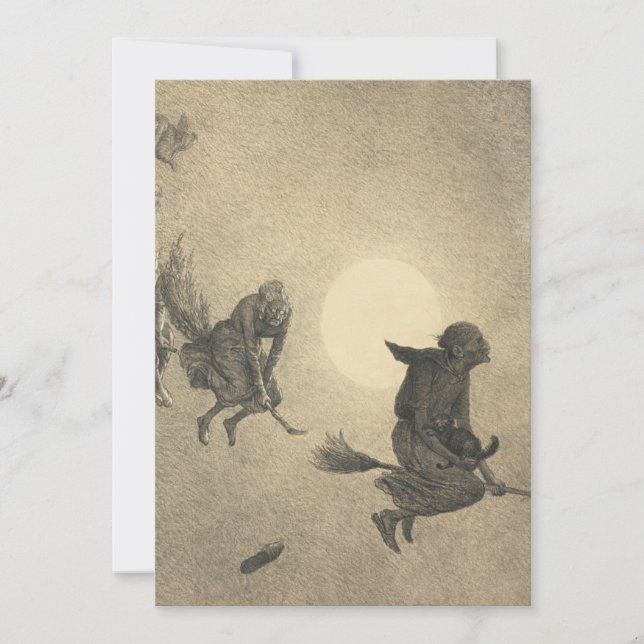 Convite William Holbrook Beard The Witch's Ride 1870 (Frente)