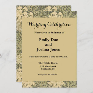 Convite William Morris Chrysanthemum Sage Flower