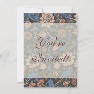 Convite William Morris Evenlode Textile Floral Art