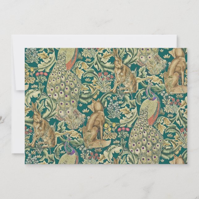 Convite William Morris "Forest" Invitation (Frente)