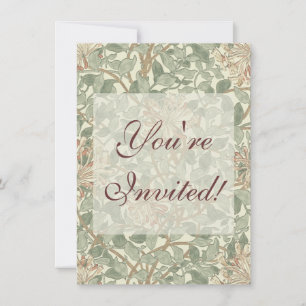 Convite William Morris Honeysuckle Flower Wallpaper