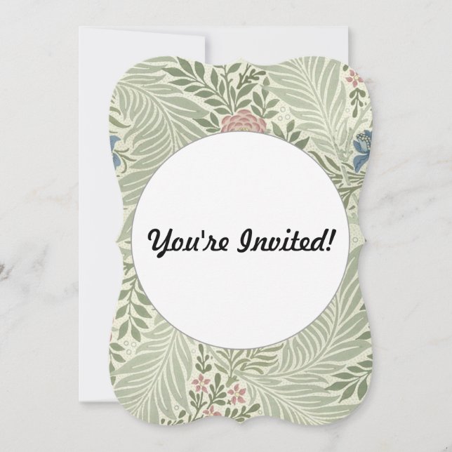 Convite William Morris Larkspur Floral Wallpaper (Frente)