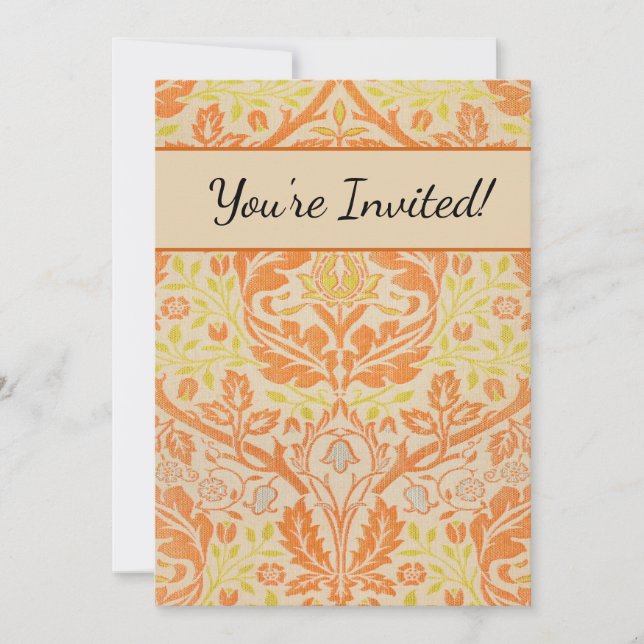 Convite William Morris Ouro Bough Tapeçaria (Frente)