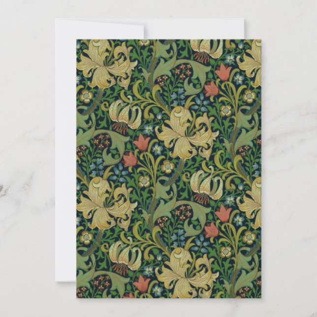 Convite William Morris Ouro Lily (Frente)