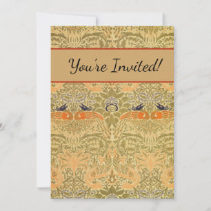 Convite William Morris Peacock & Dragon Arts & Artesanatos