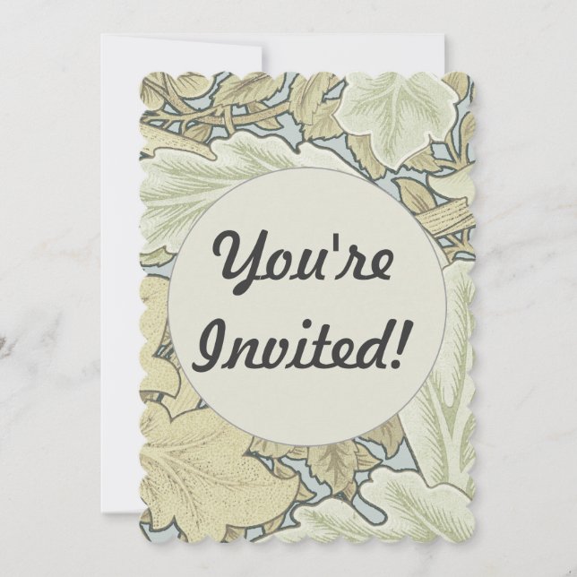 Convite William Morris Rua James Acanthus Wallpaper (Frente)