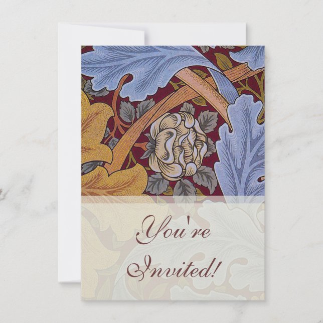 Convite William Morris Rua James Acanthus Wallpaper (Frente)