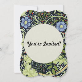 Convite William Morris Seaweed Flor Antiquado