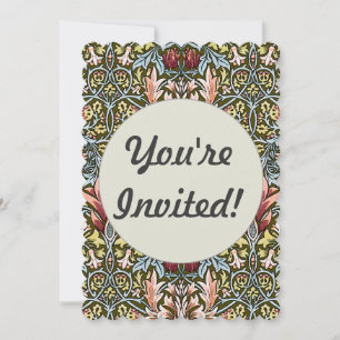 Convite William Morris Snakeshead Padrão Floral