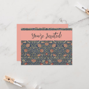 Convite William Morris Tudor Rosa Wallpaper