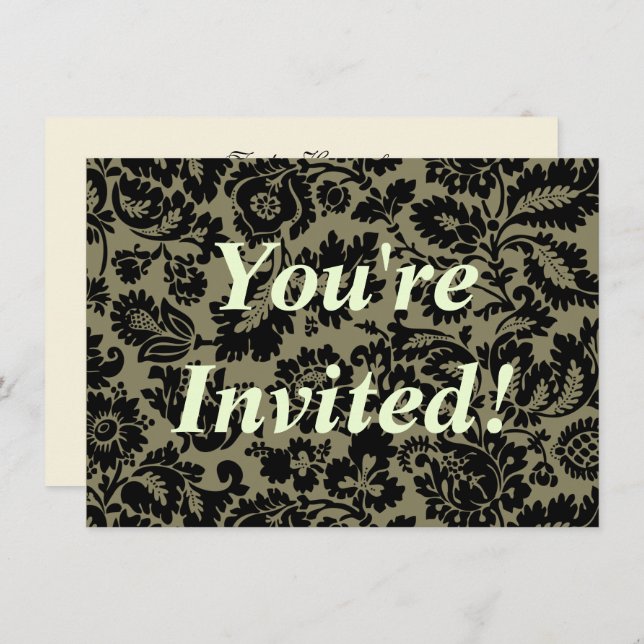 Convite William Morris Venetian Damask Brocade (Frente/Verso)