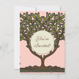 Convite William Morris Vintage Tree Floral Design