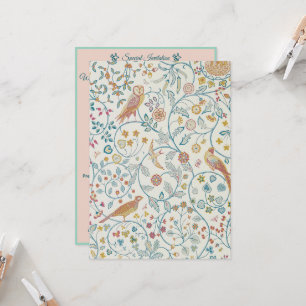 Convite William Morris - Wallpaper Owl e Berries