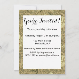 Convite William Morris Windrush Wallpaper Pattern