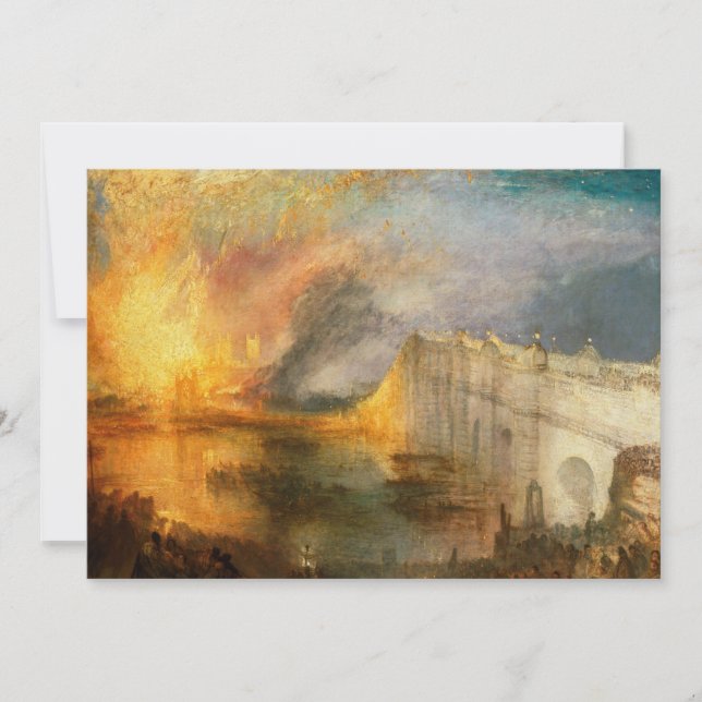 Convite William Turner - A Queima do Parlamento (Frente)