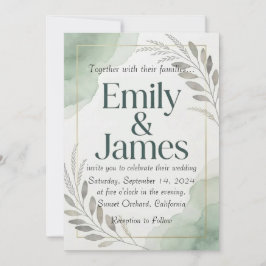 Convite Willow Sage Wedding Invitation